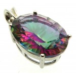 Mystic Topaz Gemstone Sterling Silver Pendant 07